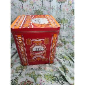 VERY LARGE D. Lazzaroni & C.Italian Biscotti Tin Box Milano Saronno